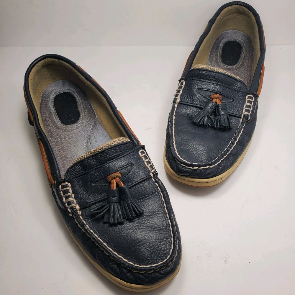 Sperry | Blue Leather Tasselfish Slip On Loafers